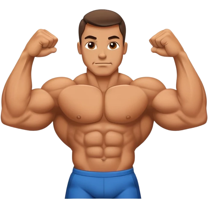 bodybuilder posing emoji