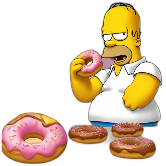 homer simpson eating a donut emoji