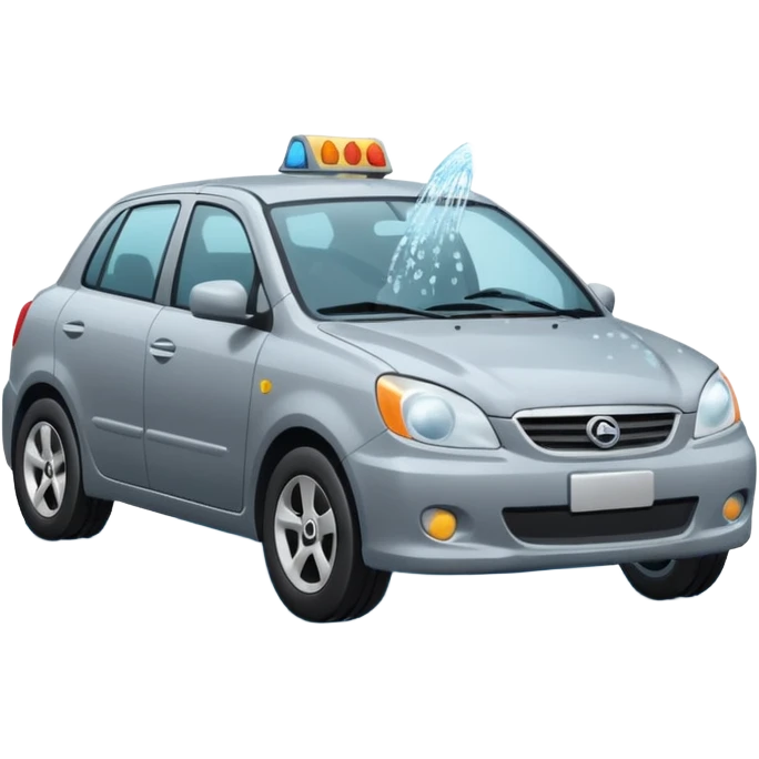 a car shooting water at protests emoji