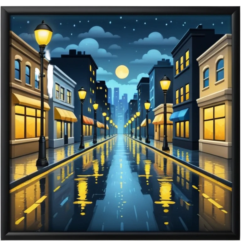 City street at night time emoji