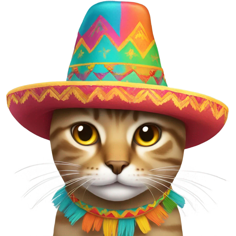 Cat with sombrero ￼ emoji