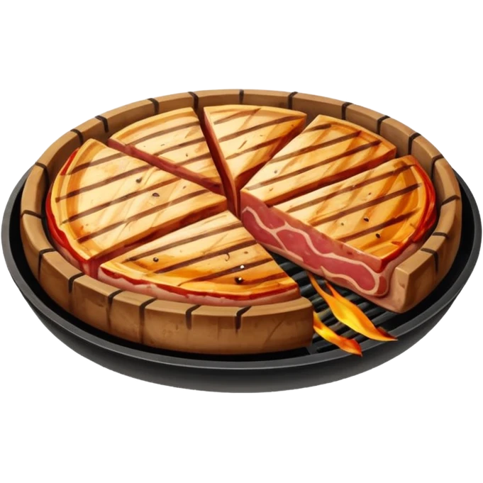 round meat grilled slice emoji