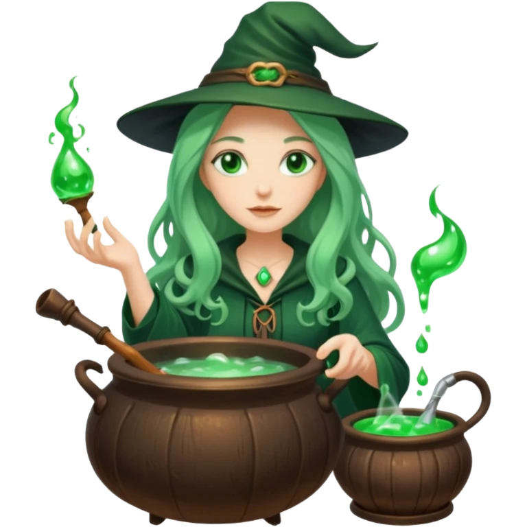 green witch cooking potion emoji