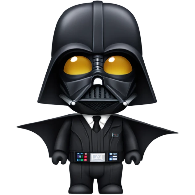Darth Vader in front of his tie fighter emoji