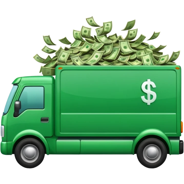 truck with money emoji