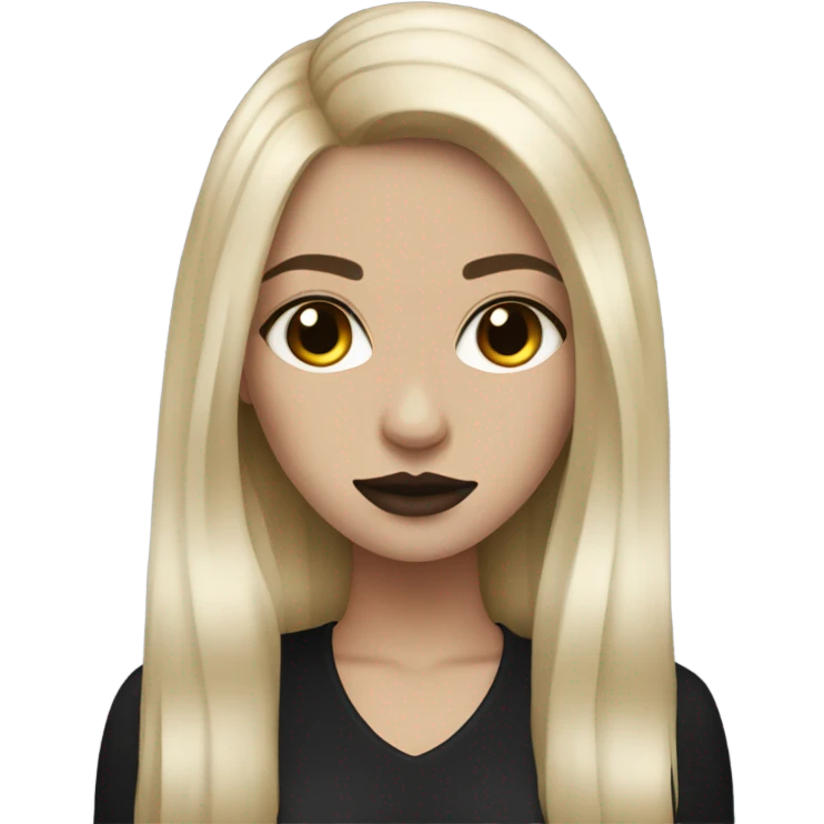 Goth girl with blonde and brown  emoji