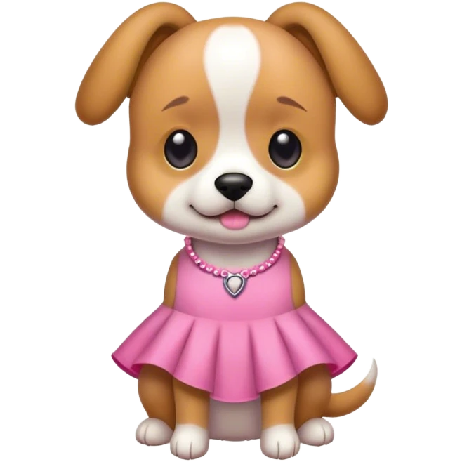 dog wearing a dress emoji