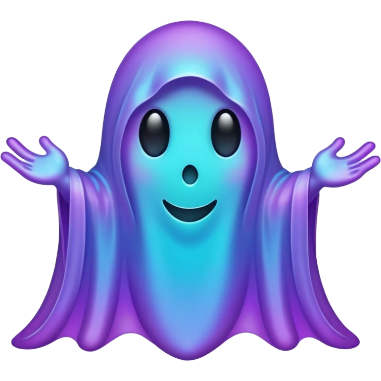 glitter purple and cian ghost glory emoji