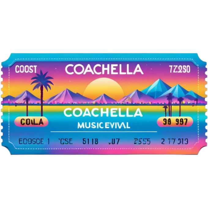 coachella music festival ticket emoji