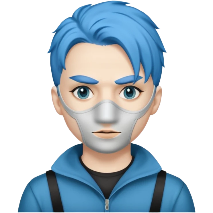 blue haired criminal emoji