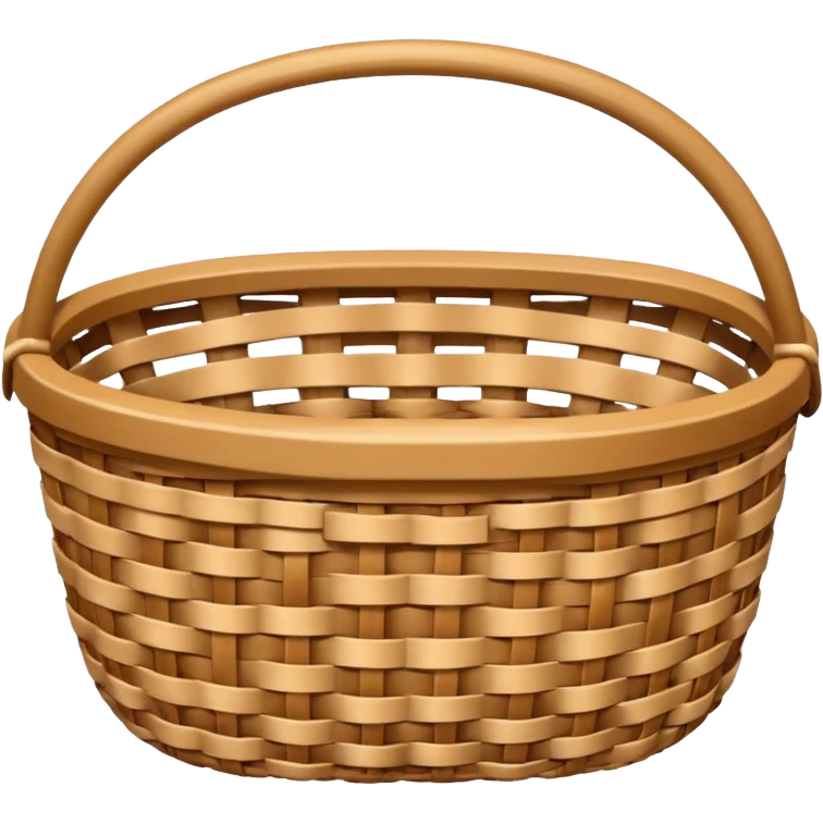 patterned empty wicker basket emoji