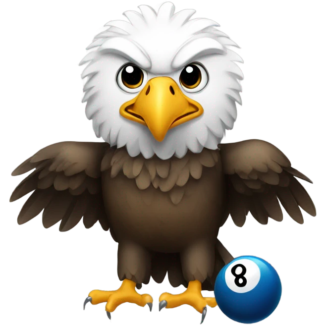 eagle with 8 ball  emoji