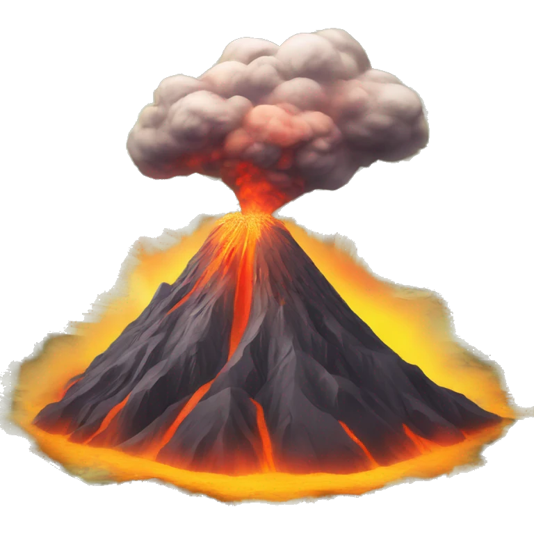 Volcano erupting money emoji