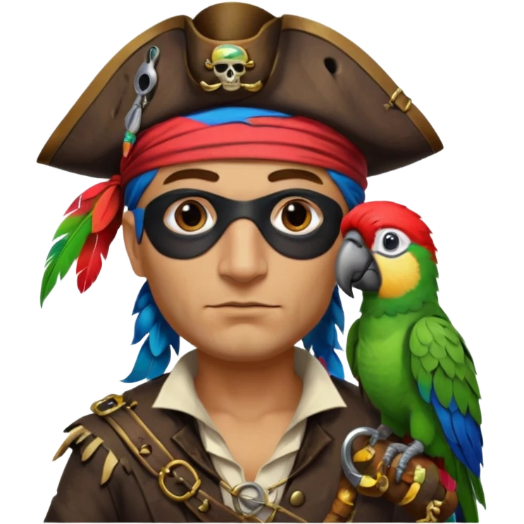 pirate and parrot emoji