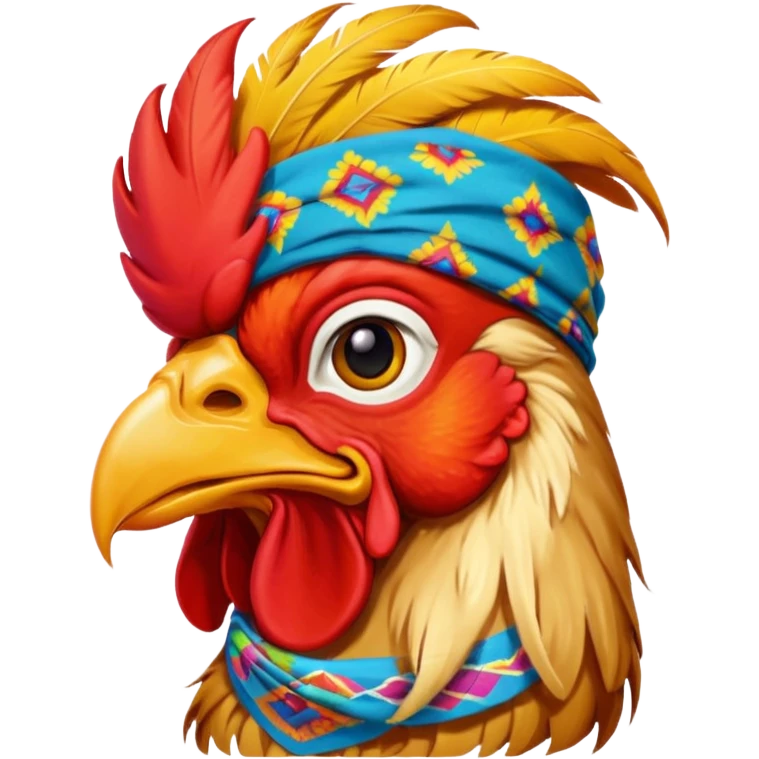 hippie rooster emoji