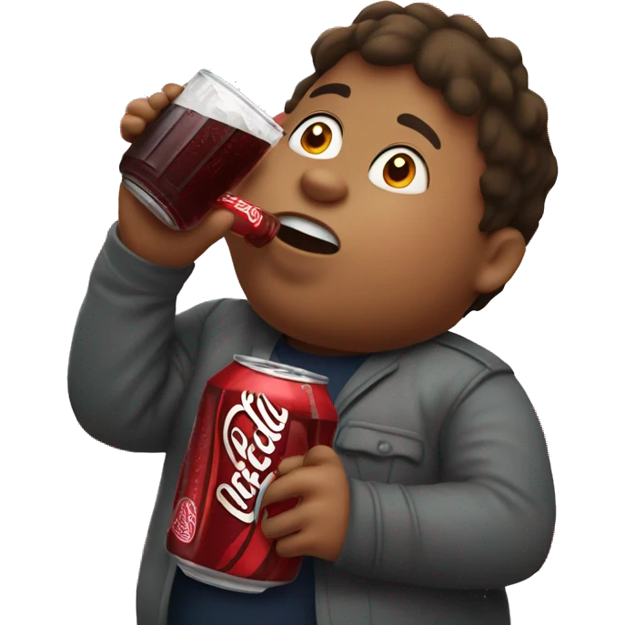 fat kid drinking dr pepper  emoji