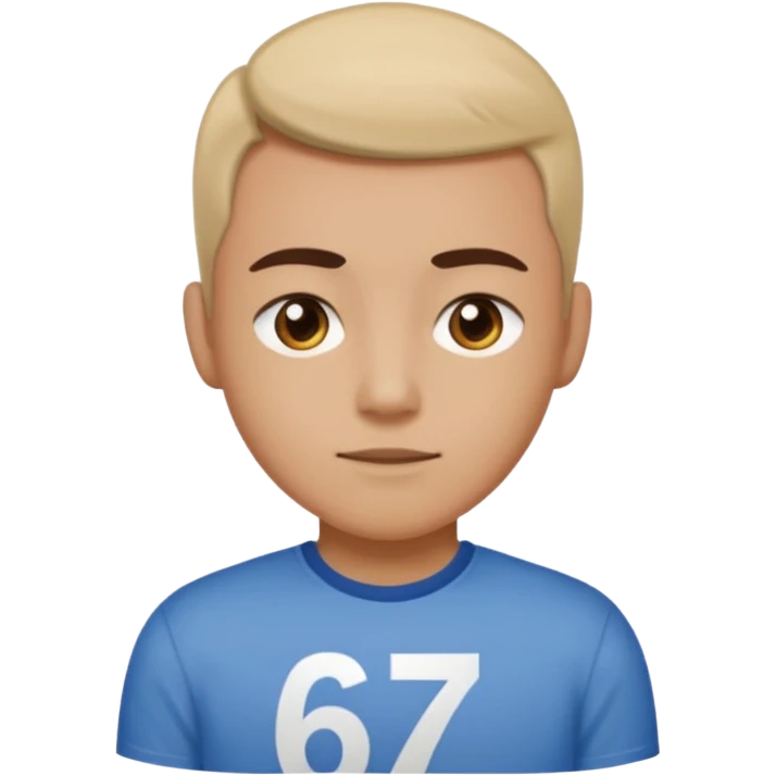 Person saying 67 emoji