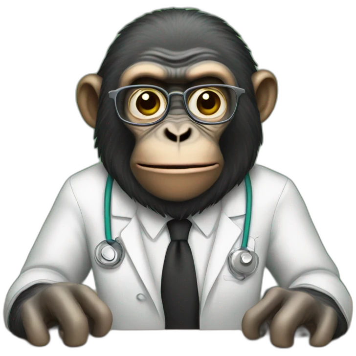 Ape as a biology teacher emoji
