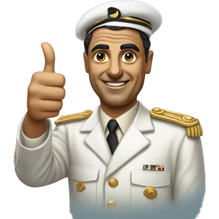 photorealistic Gamal Nasser shows thumbs up emoji