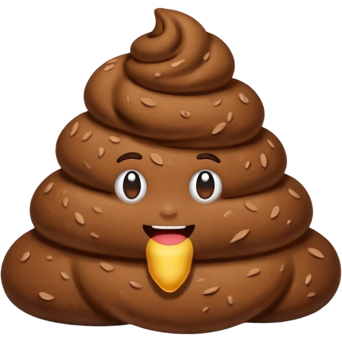 Poop coming out of butt emoji
