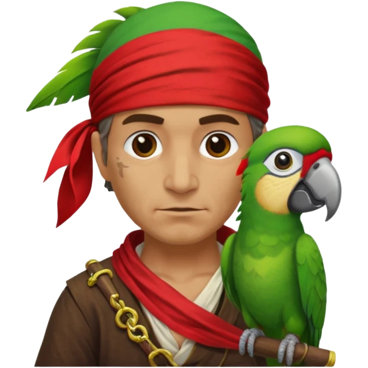 pirate and parrot emoji