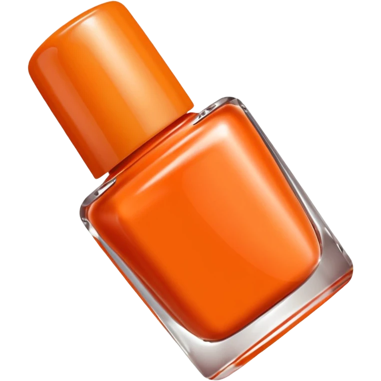 orange color nail polish emoji