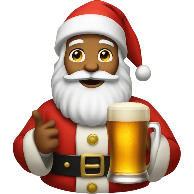 Santa Claus with beer emoji