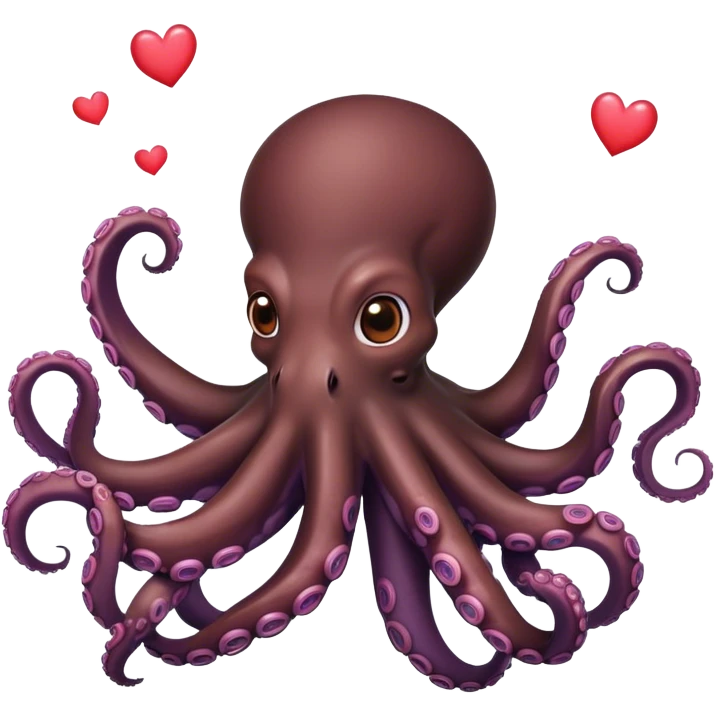 Octopus with hearts  emoji