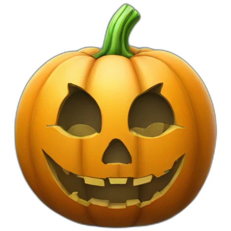 halloween pumpkin with dollar symbol in holes emoji