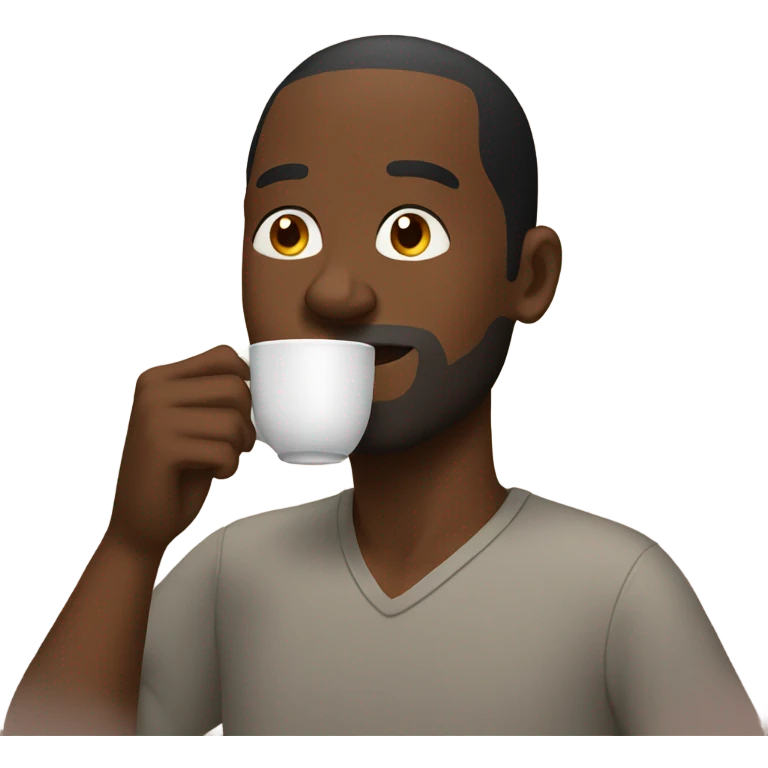 black man sipping tea emoji