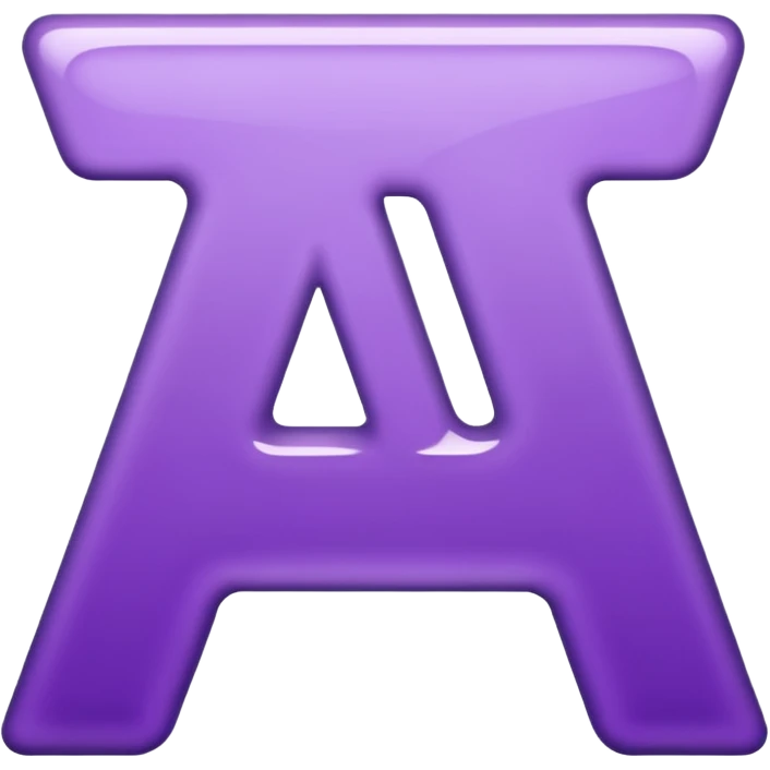 letter a purple emoji