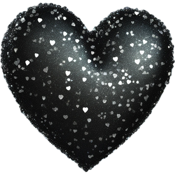 Sparkly black heart emoji