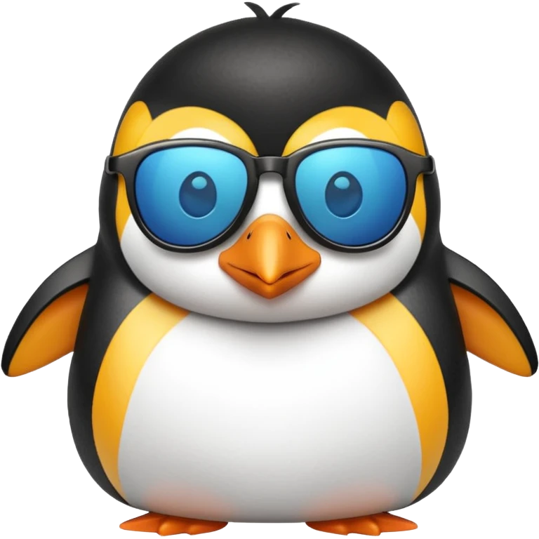 A penguin wearing sunglasses emoji