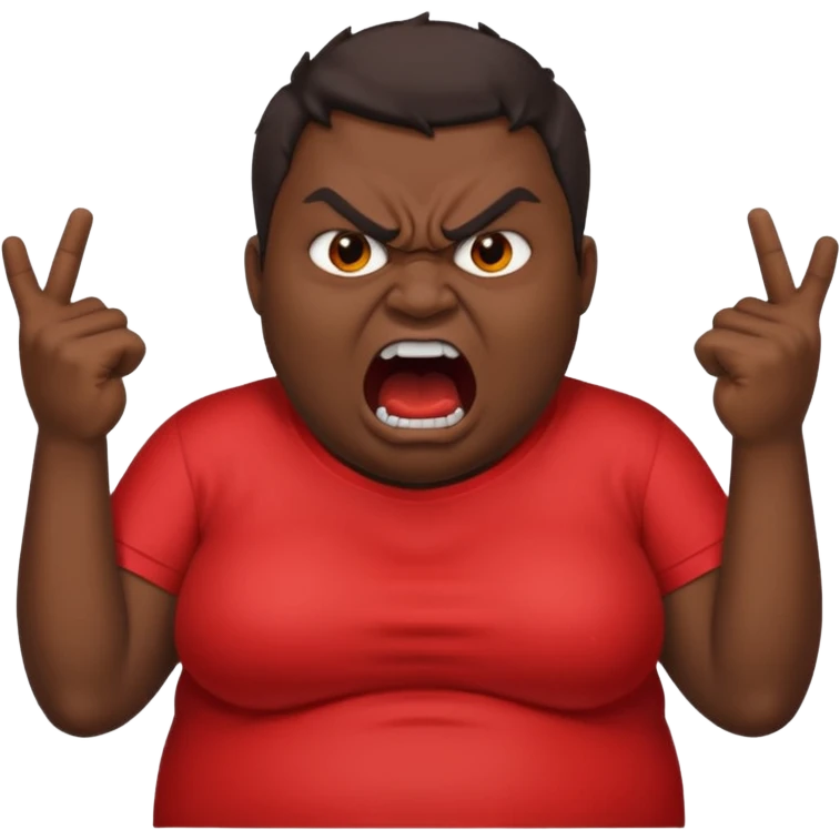 gum tsion emoji very not nice rude shouting ragebaiter fat ugly emoji