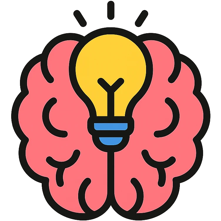 brain with a lightbulb, symbolizing genius emoji