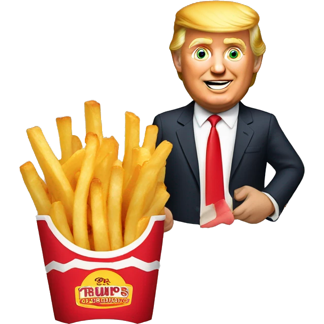 Trump holding Wendy’s fries emoji
