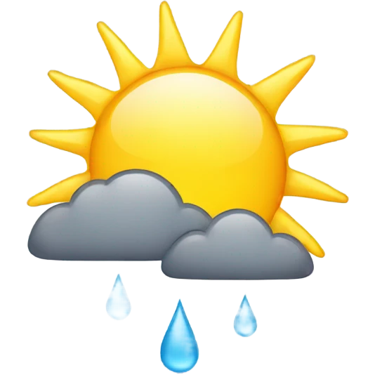 Rain plus sun emoji