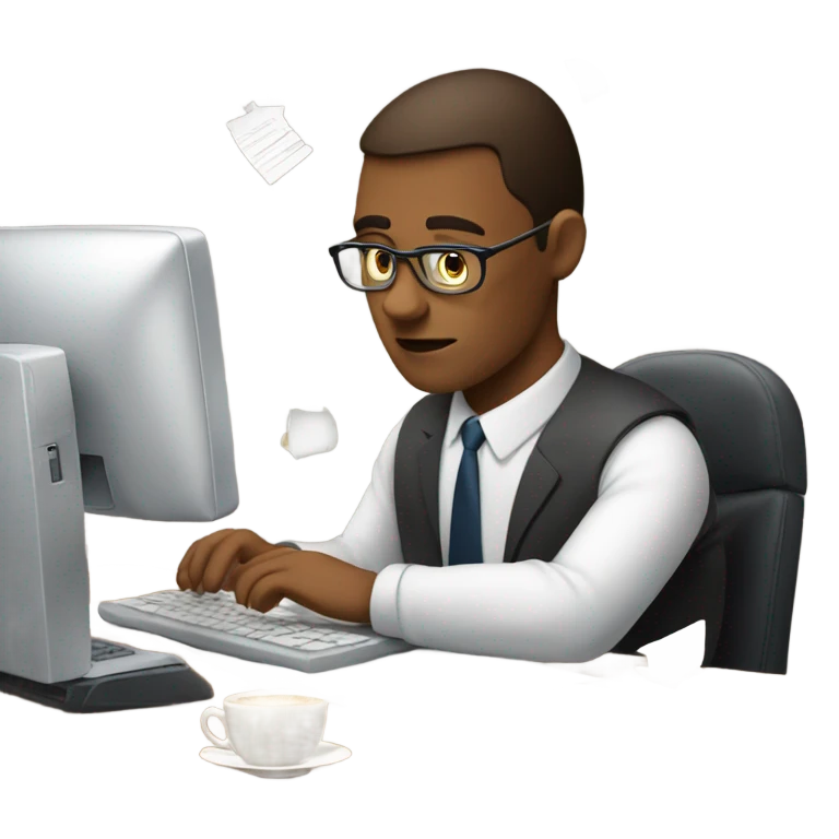 Working hard emoji