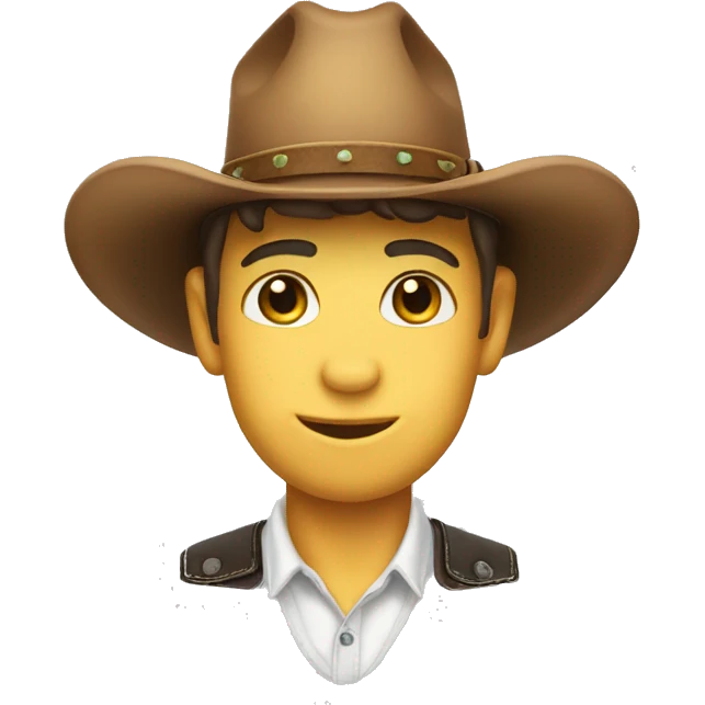 Preppy cow boy hat emoji