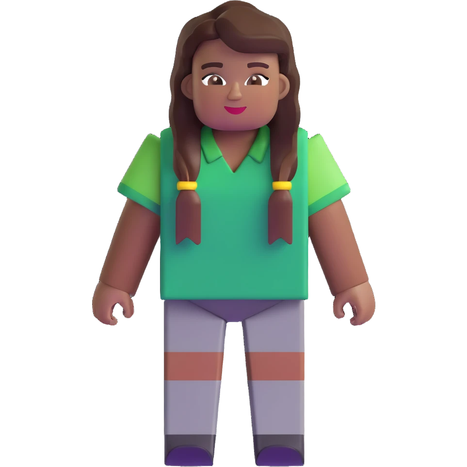 Nicole Byer as a Minecraft character emoji