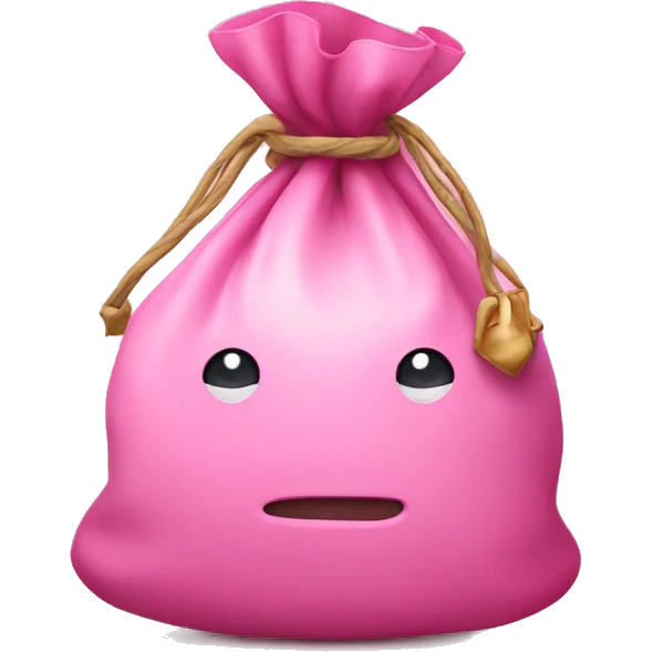 Pink money bag emoji