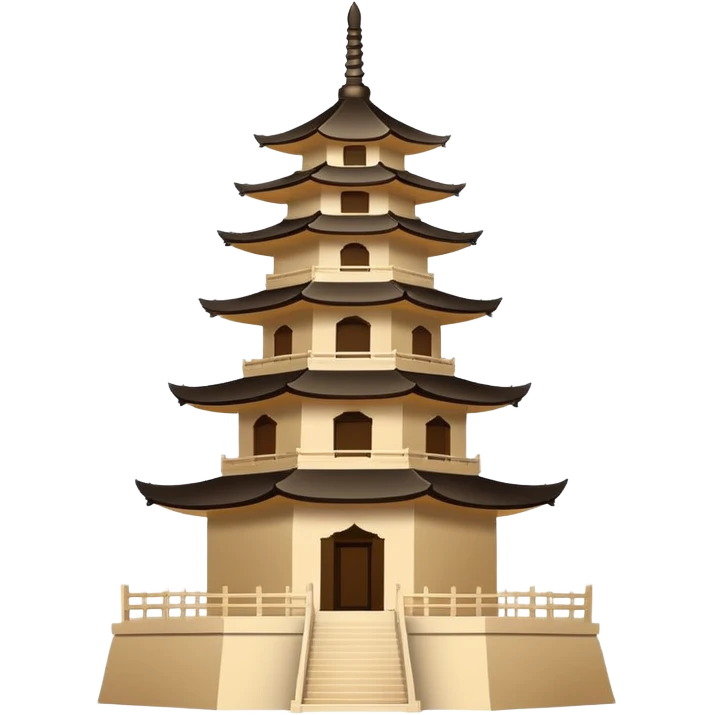 Basic Chinese pagoda emoji icon, simple silhouette, standard emoji style emoji