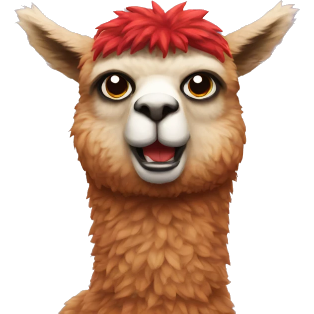 angry red coat alpaca emoji emoji