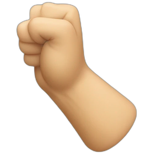 Two thumbs being covered by fists emoji