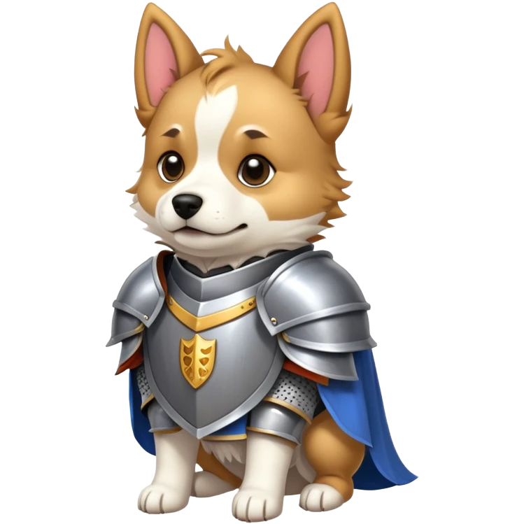 Anime dog with  knight outfit emoji