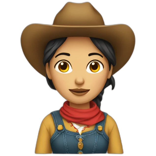 mujer vaquera emoji