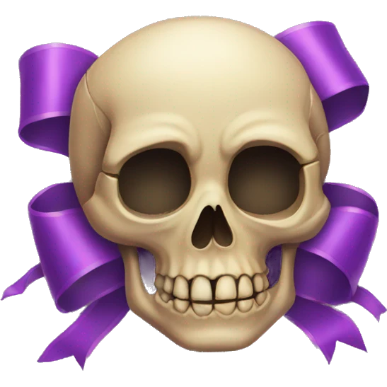 skull with ribbon emoji