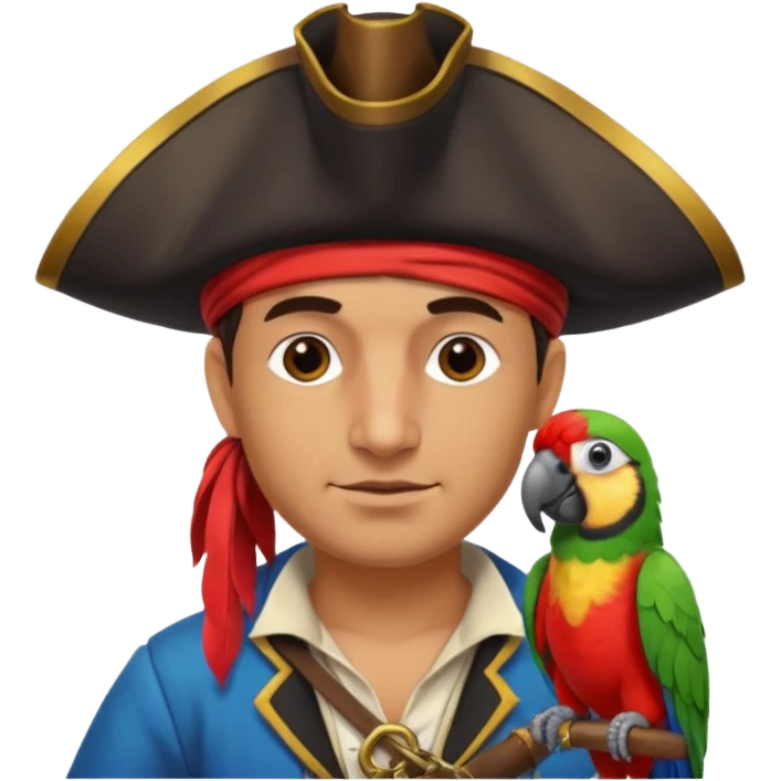 pirate and parrot emoji