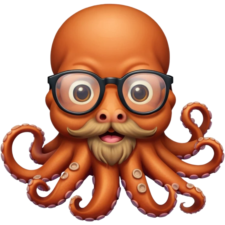 hipster octopus emoji