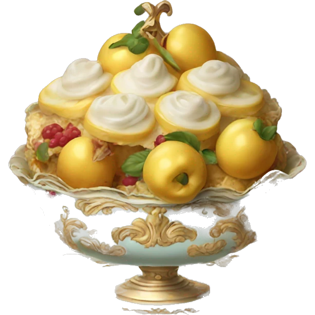 vintage rococo food emoji